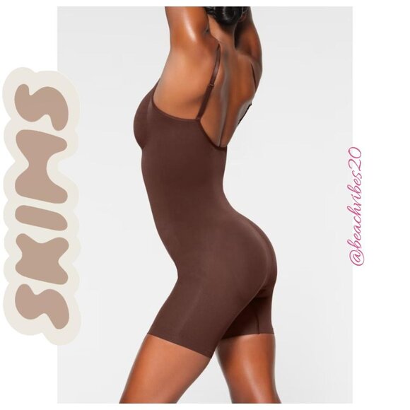 SKIMS Seamless Sculpt Mid-Thigh Bodysuit Cocoa Medium NWOT O-359 - Picture 2 of 5
